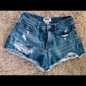Pink Victoria’s Secret jean shorts size 4 NWT